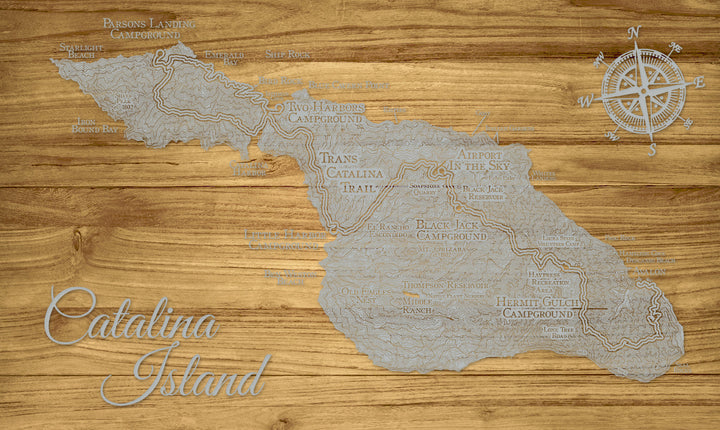 FP1654 - Trans Catalina Trail (SCH-3X) Engraved Map (Standard)