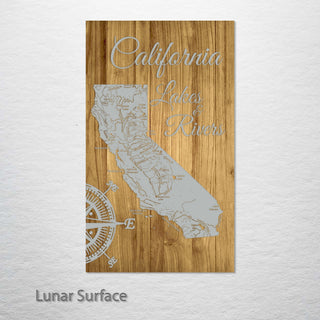 California Lakes & Rivers Street Map