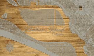 FP1829 - Balboa Island, CA Engraved Map (Standard)