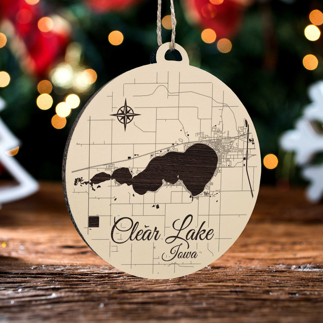 FP0827 - Clear Lake, IA Engraved Ornament (Standard)
