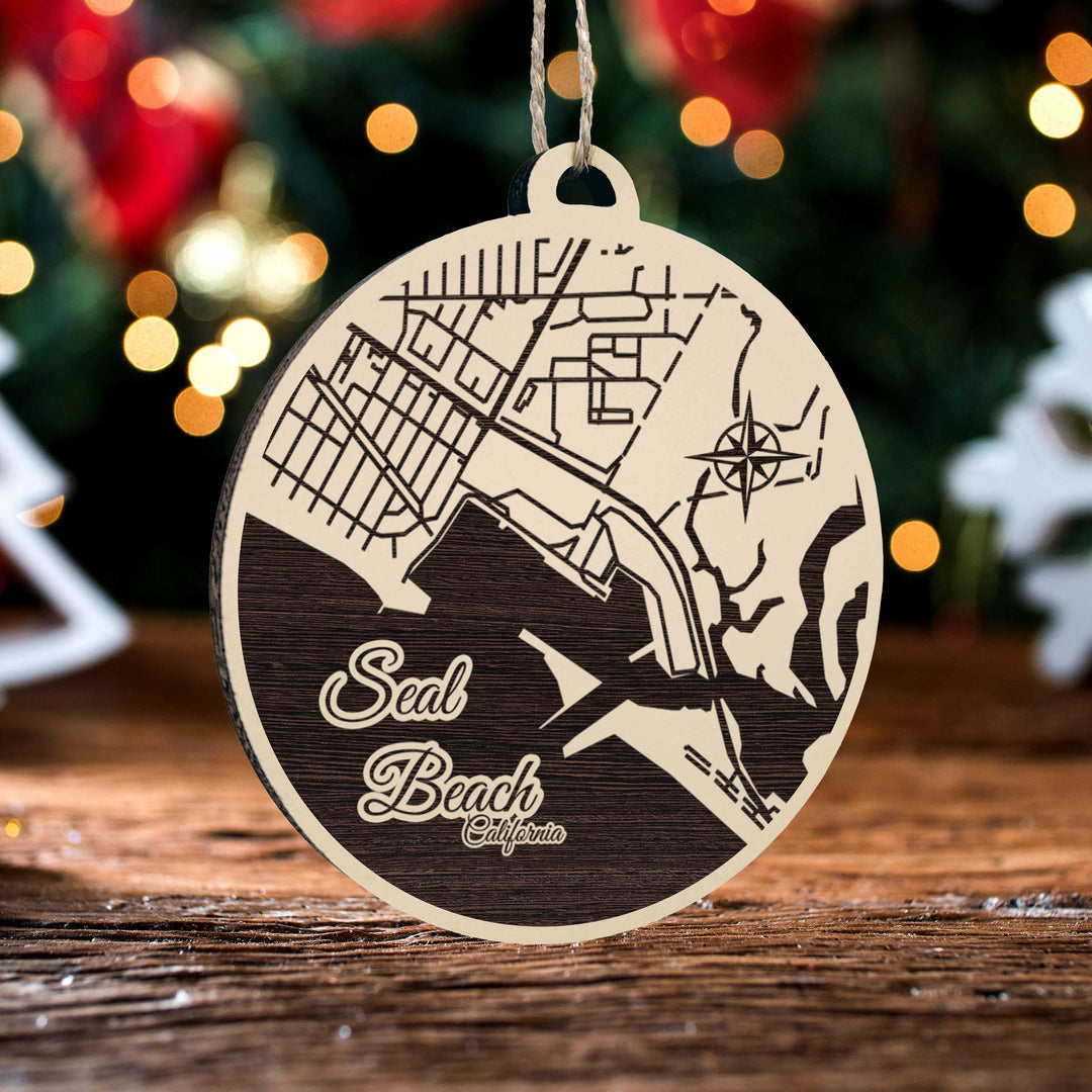 FP0680 - Seal Beach, CA Engraved Ornament (Bronze)