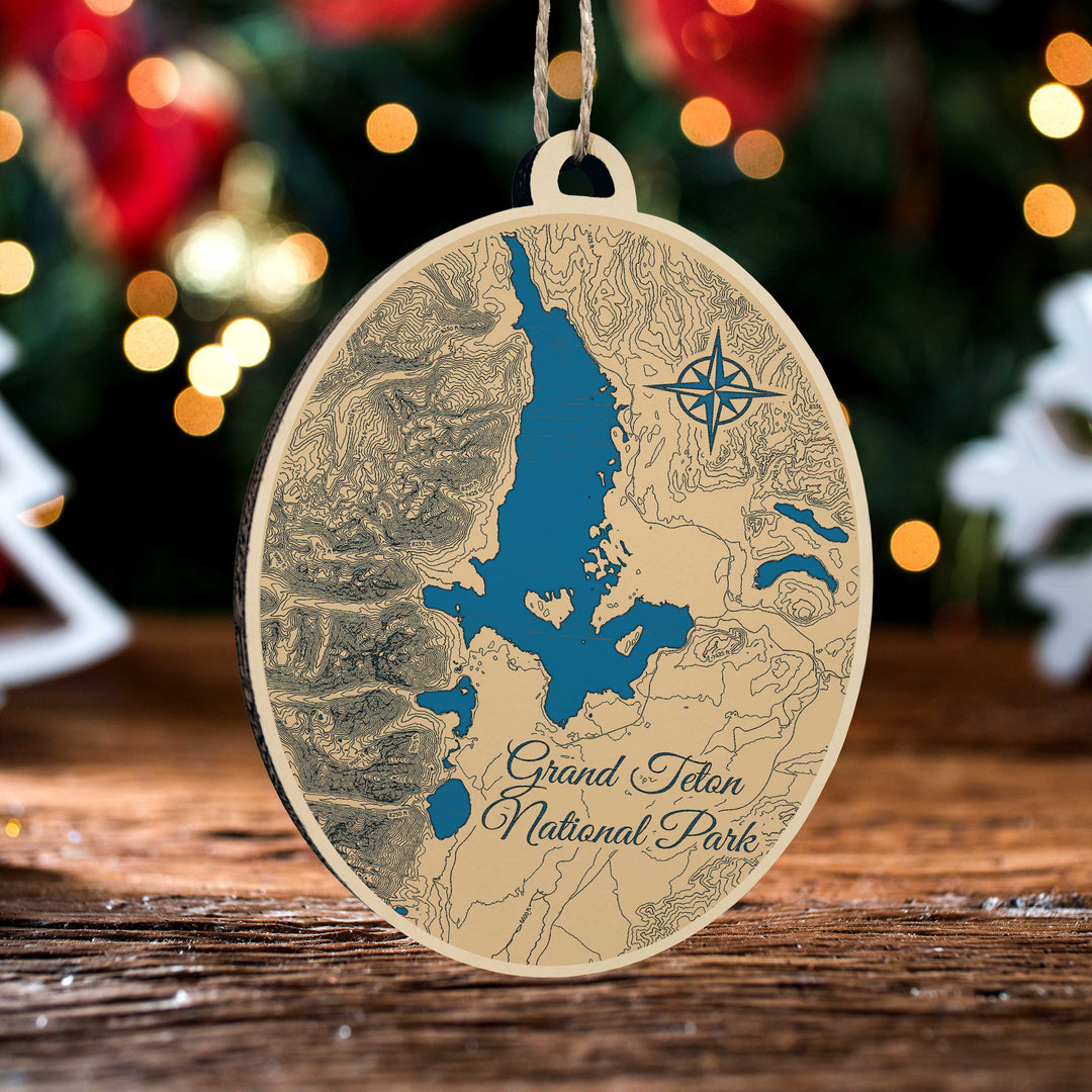 FP0614 - Grand Teton Nat'l Park Printed Ornament (Bronze)