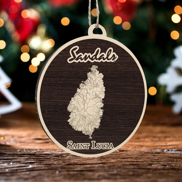 FP0699 - Sandals St Lucia Engraved Ornament (Bronze)