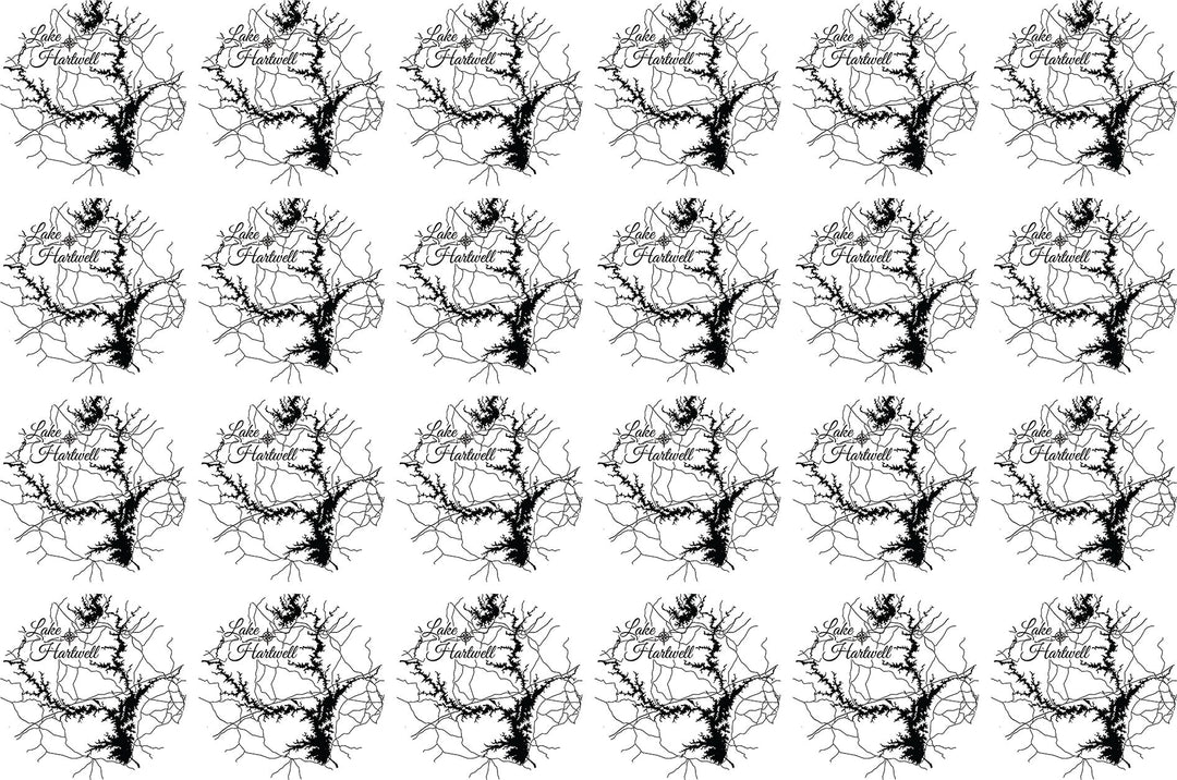 FP1023 - Lake Hartwell Slate RD Coaster Set (Standard)