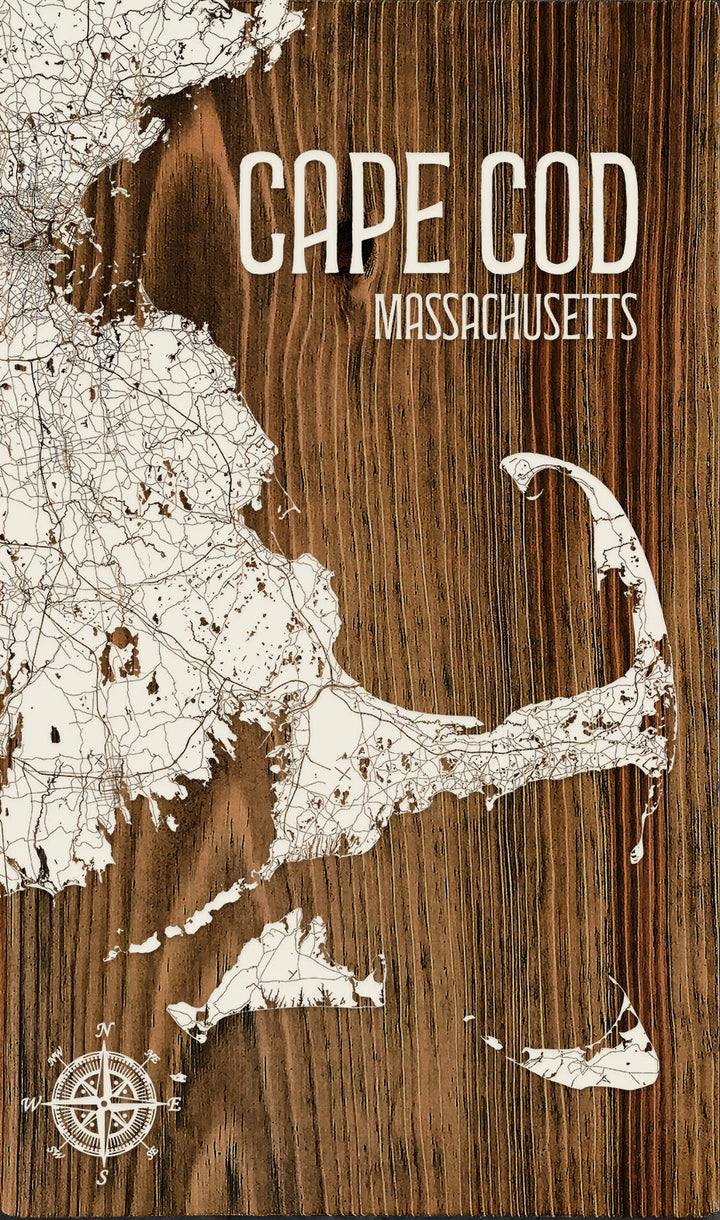 FP0999 - Cape Cod, MA Engraved Map (Standard)