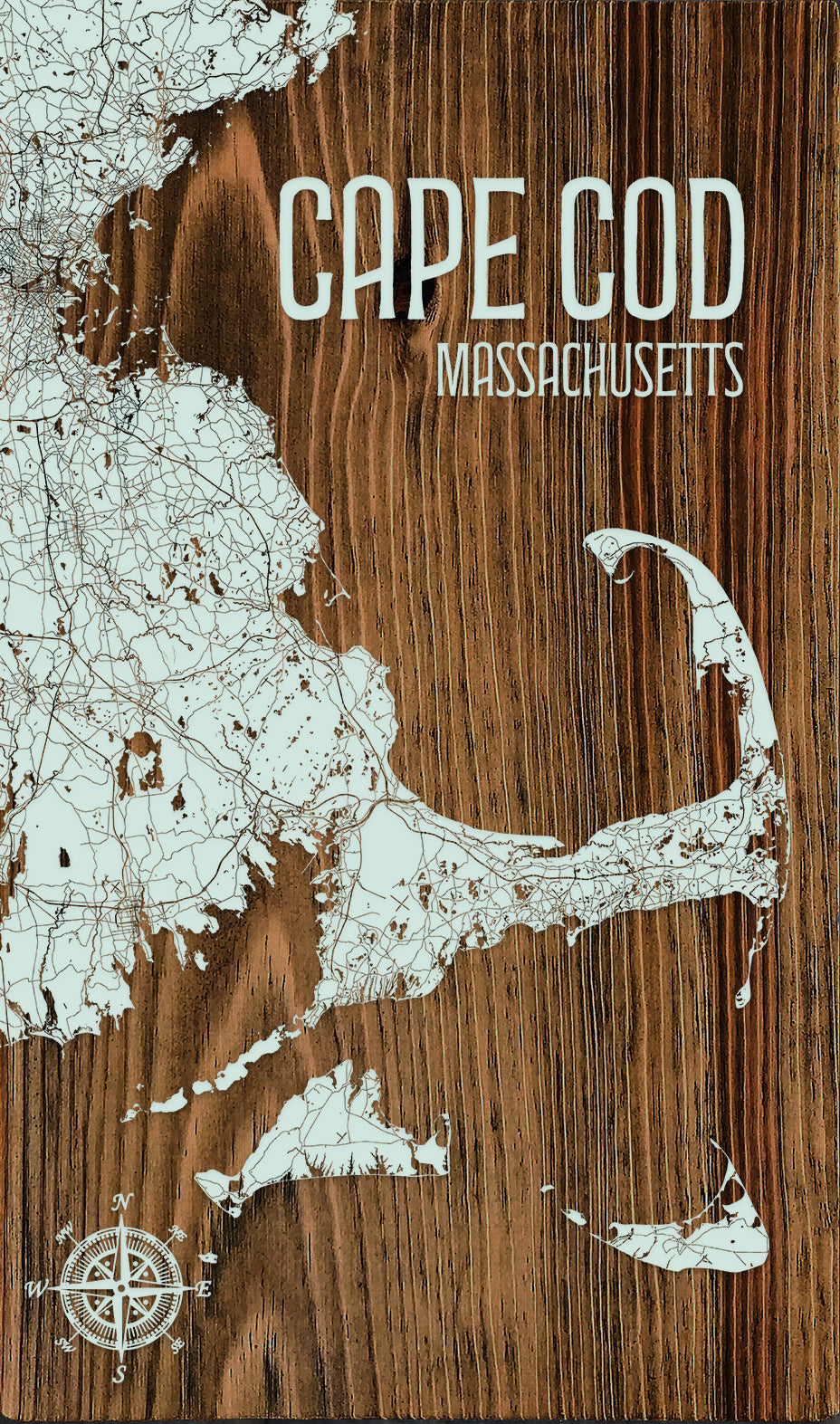 FP0999 - Cape Cod, MA Engraved Map (Standard)