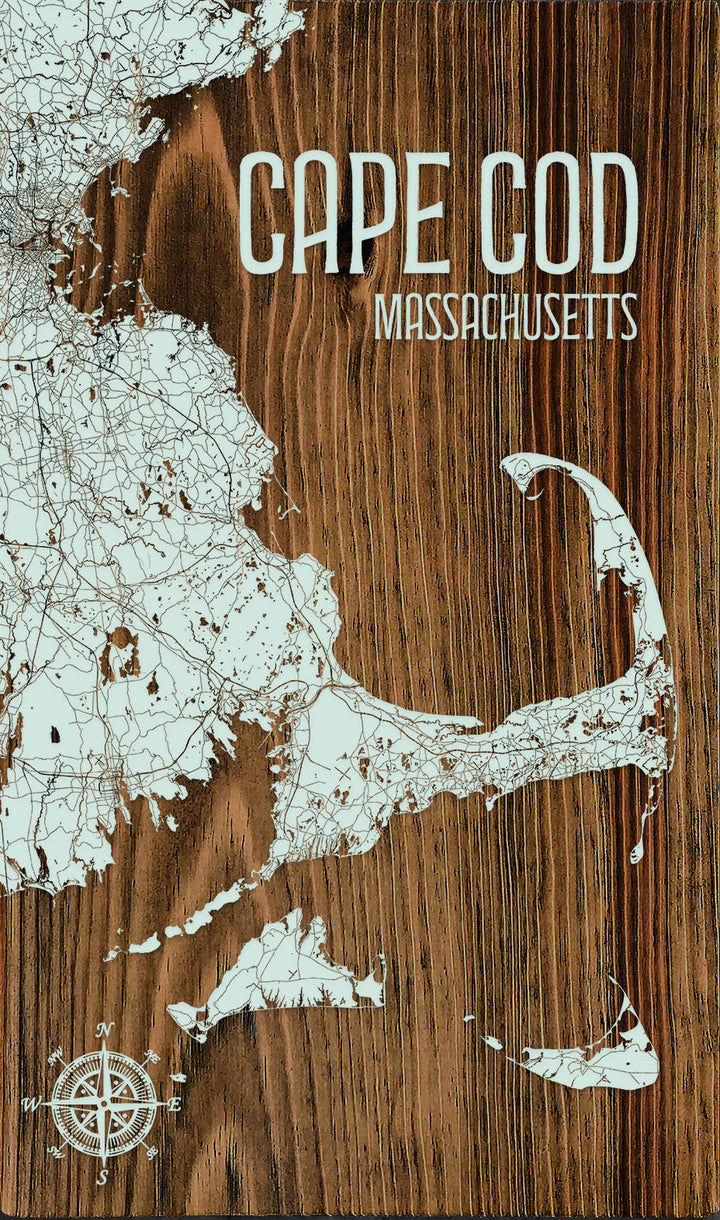 FP0999 - Cape Cod, MA Engraved Map (Standard)