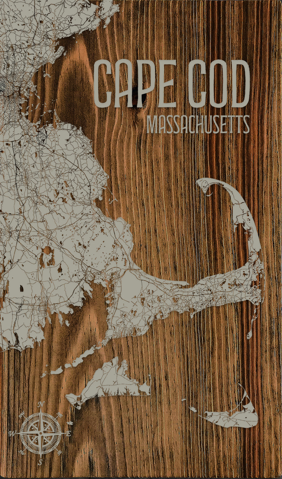 FP0999 - Cape Cod, MA Engraved Map (Standard)
