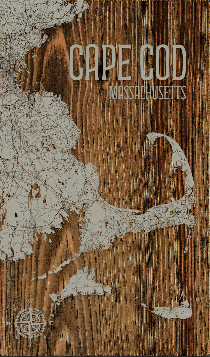 FP0999 - Cape Cod, MA Engraved Map (Standard)