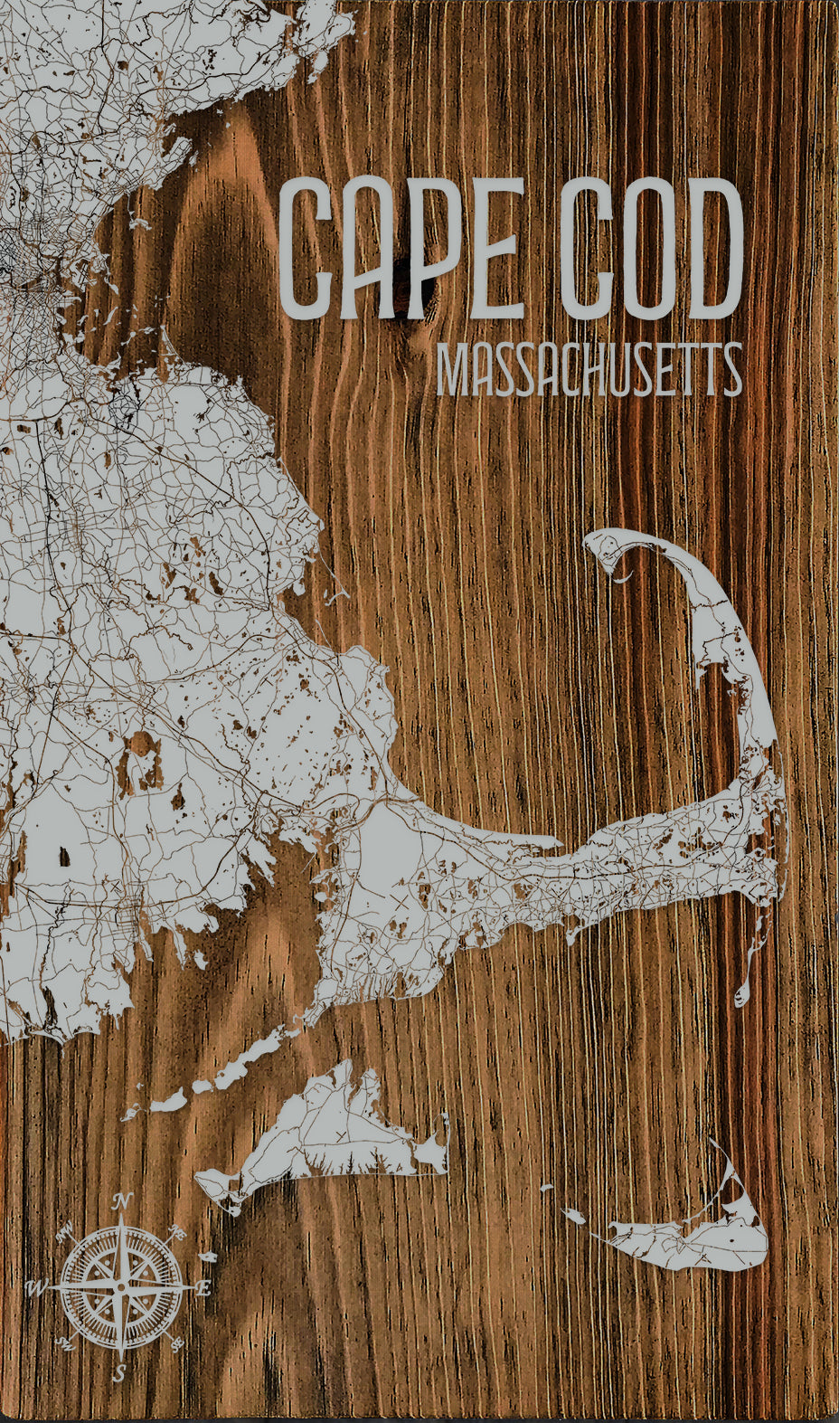 FP0999 - Cape Cod, MA Engraved Map (Standard)