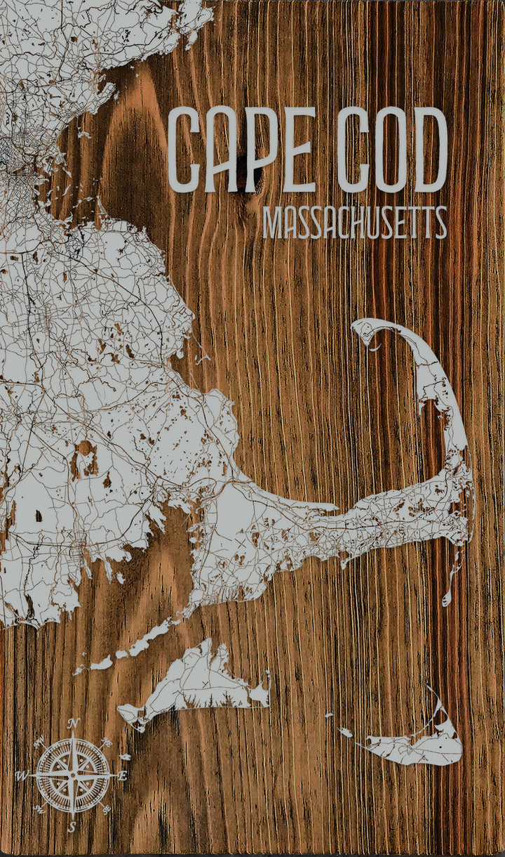 FP0999 - Cape Cod, MA Engraved Map (Standard)
