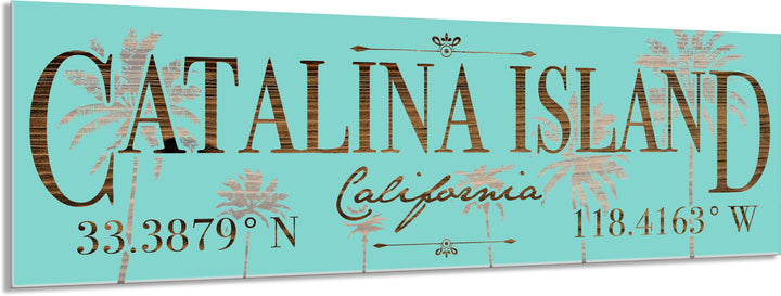 FP1654 - Catalina Island, CA Palm Engraved Stick (Standard)