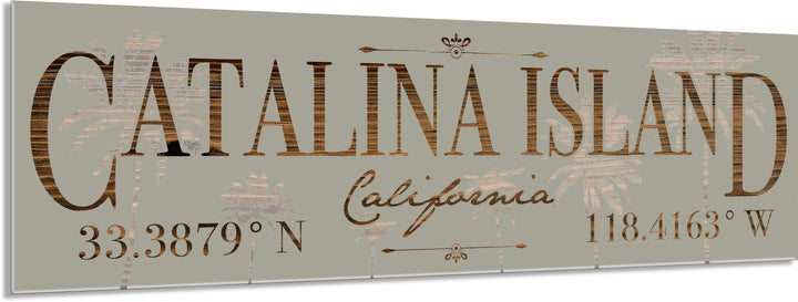 FP1654 - Catalina Island, CA Palm Engraved Stick (Standard)