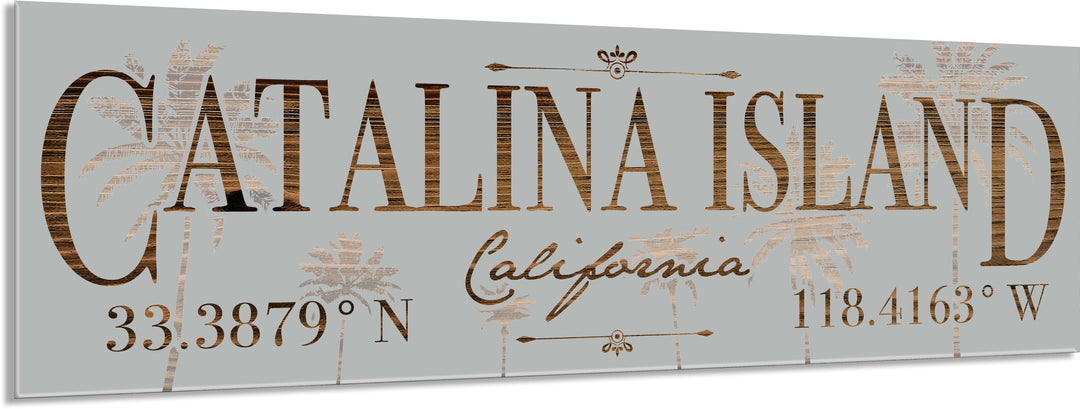 FP1654 - Catalina Island, CA Palm Engraved Stick (Standard)