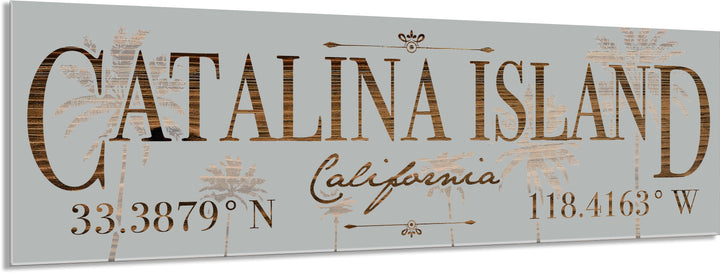 FP1654 - Catalina Island, CA Palm Engraved Stick (Standard)