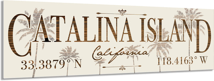 FP1654 - Catalina Island, CA Palm Engraved Stick (Standard)