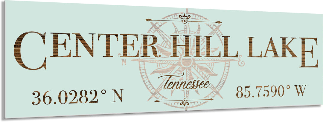 FP1589 - Center Hill Lake, TN Stick Compass Engraved Stick (Standard)