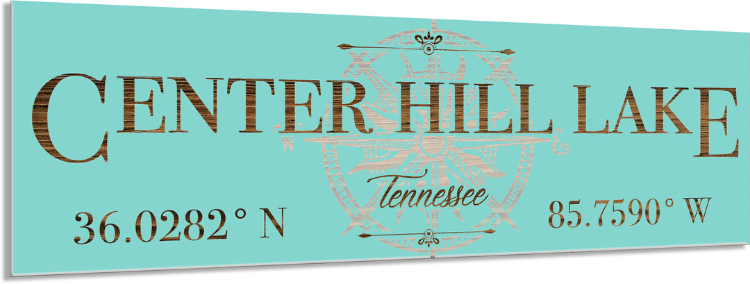 FP1589 - Center Hill Lake, TN Stick Compass Engraved Stick (Standard)