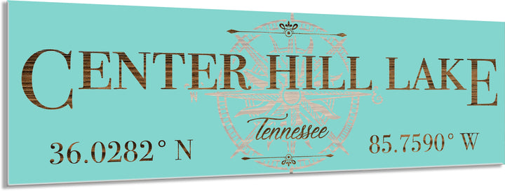 FP1589 - Center Hill Lake, TN Stick Compass Engraved Stick (Standard)