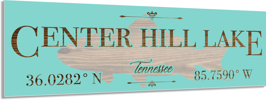FP1589 - Center Hill Lake, TN Fish Engraved Stick (Standard)