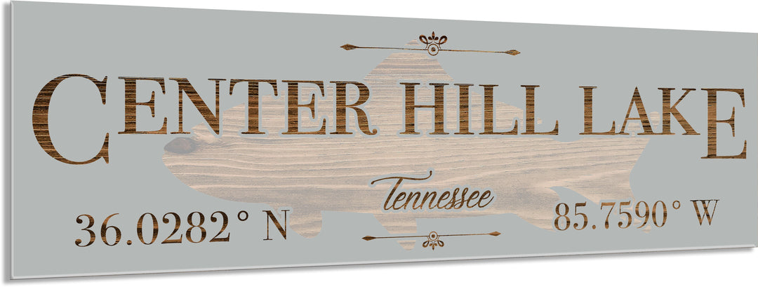 FP1589 - Center Hill Lake, TN Fish Engraved Stick (Standard)