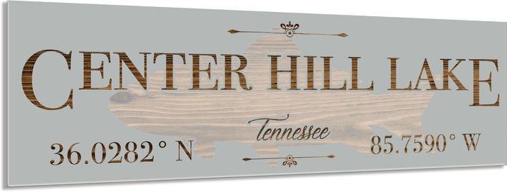 FP1589 - Center Hill Lake, TN Fish Engraved Stick (Standard)