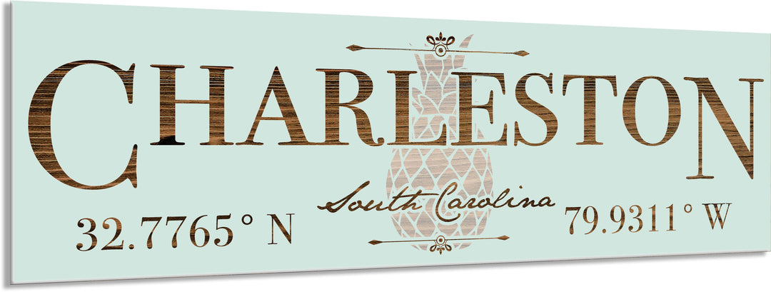 FP1332 - Charleston, SC  Pineapple Engraved Stick (Standard)