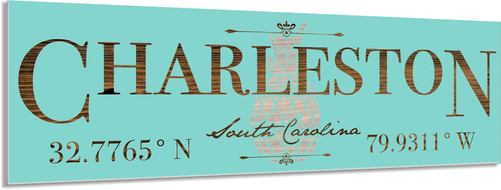 FP1332 - Charleston, SC  Pineapple Engraved Stick (Standard)