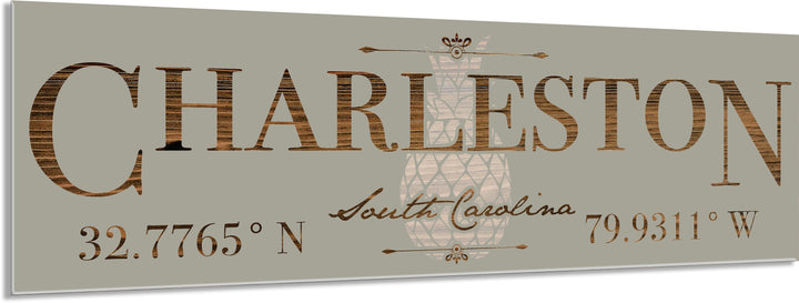 FP1332 - Charleston, SC  Pineapple Engraved Stick (Standard)