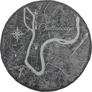 Chattanooga, Tennessee Round Slate Coaster