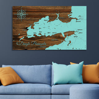 Dingle Peninsula, Ireland Whimsical Map