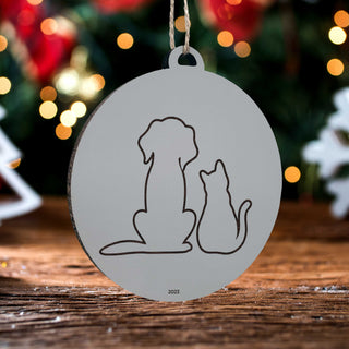 Dog & Cat Silhouette Ornament