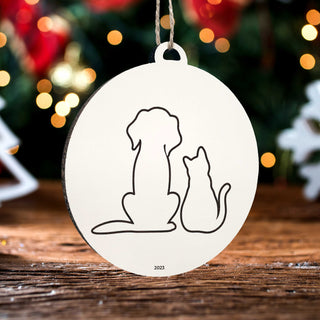 Dog & Cat Silhouette Ornament