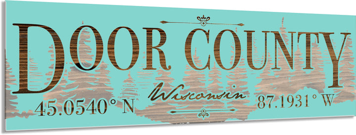 FP0151 - Door County, WI Treeline Engraved Stick (Bronze)