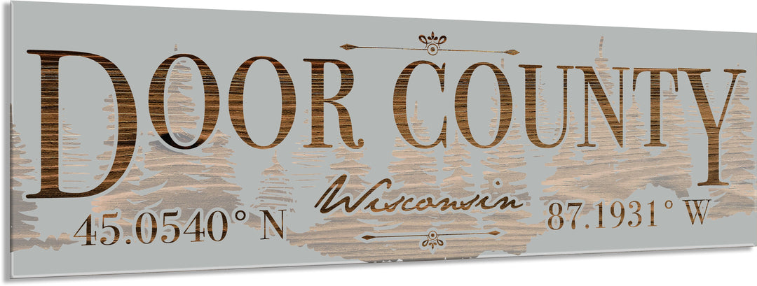 FP0151 - Door County, WI Treeline Engraved Stick (Bronze)