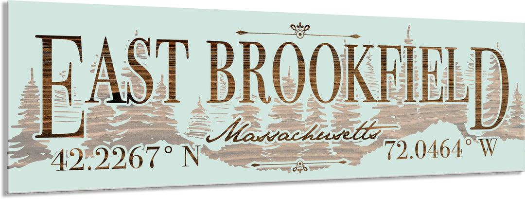 FP0805 - East Brookfield Treeline, MA Engraved Stick (Standard)