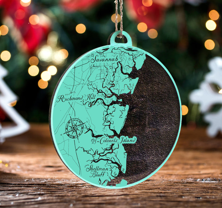 Ellas of Richmond Hill, GA Engraved Ornament (Bronze)