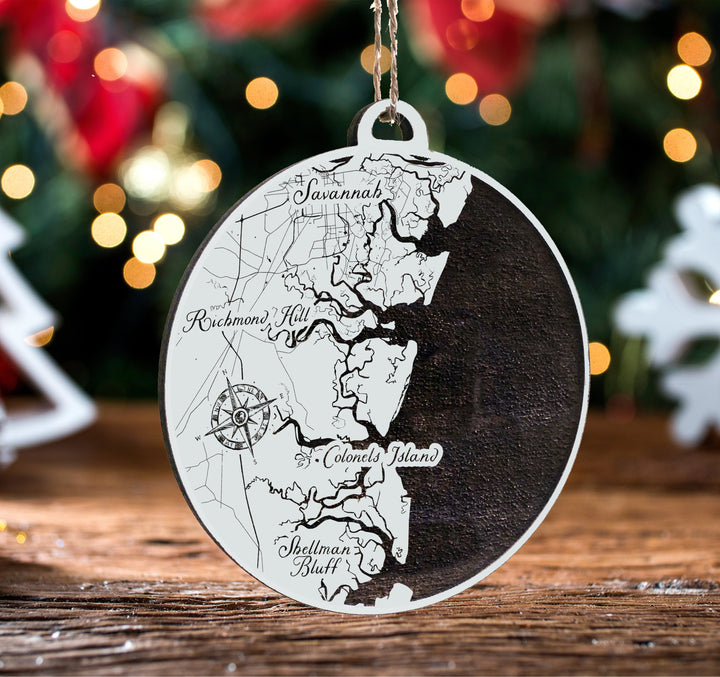 Ellas of Richmond Hill, GA Engraved Ornament (Bronze)