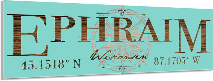 FP0151 - Ephraim, WI Compass Engraved Stick (Bronze)