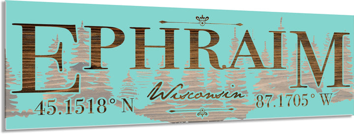 FP0151 - Ephraim, WI Treeline Engraved Stick (Bronze)