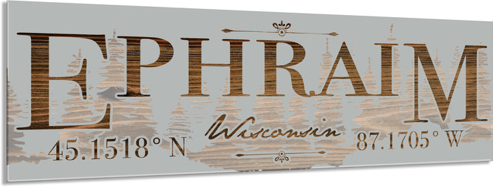 FP0151 - Ephraim, WI Treeline Engraved Stick (Bronze)