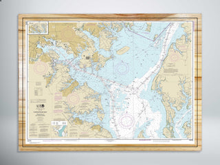 Chesapeake Bay Approaches to Baltimore Harbor Nautical Map
