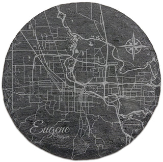 Eugene, Oregon Round Slate Coaster
