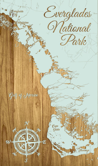 FP0505 - Everglades Nat'l Park Engraved Map (Standard)