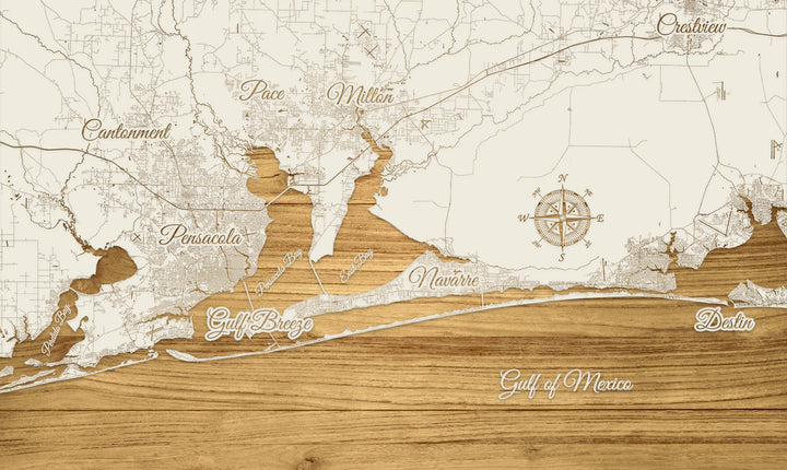 FP1153 - Pace Area, FL Engraved Map (Standard)