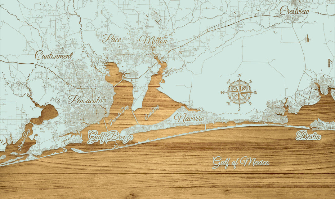 FP1153 - Pace Area, FL Engraved Map (Standard)