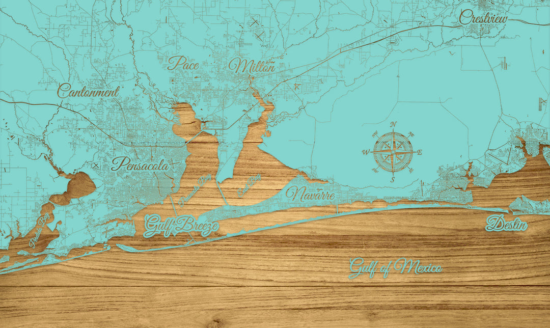 FP1153 - Pace Area, FL Engraved Map (Standard)