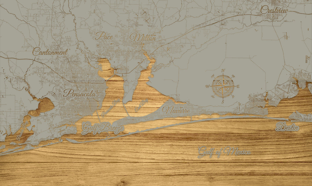 FP1153 - Pace Area, FL Engraved Map (Standard)