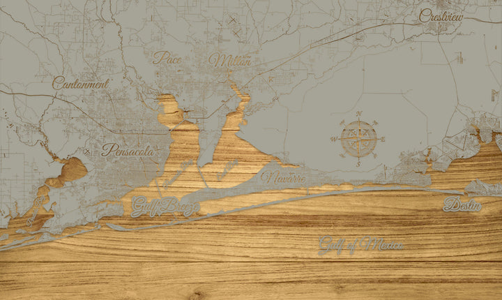 FP1153 - Pace Area, FL Engraved Map (Standard)