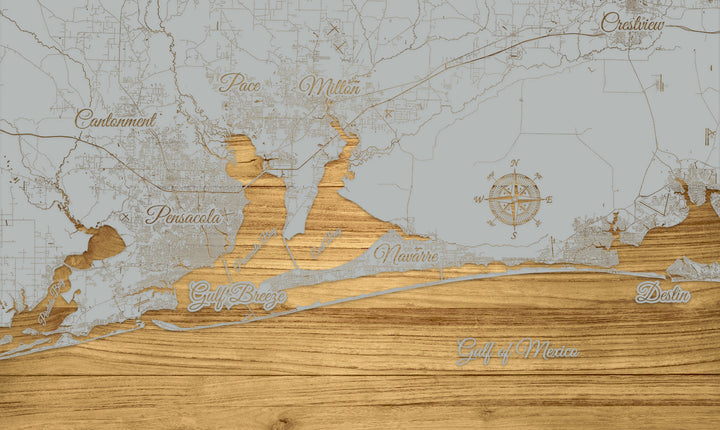 FP1153 - Pace Area, FL Engraved Map (Standard)